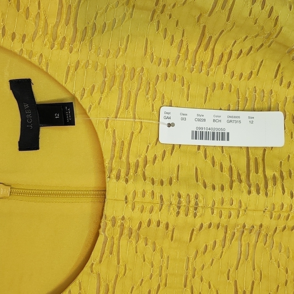 J Crew Sleeveless Yellow  A line Mini Dress - Picture 6 of 16